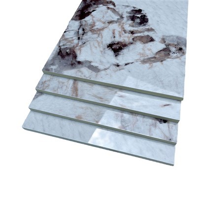 Taflen Marmor UV gyda Gorffeniad Gwyn Carrera